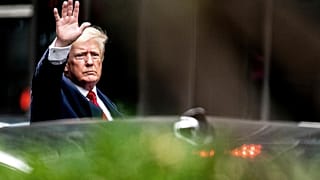Former President Donald Trump waves as he departs Trump Tower, Wednesday, Aug. 10, 2022, in New York