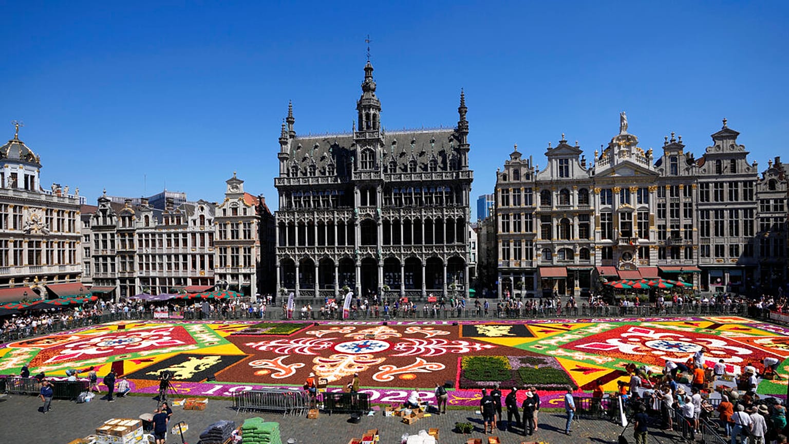 le "Tapis de fleurs" sur la Grand-place de Bruxelles, le 12/08/2022