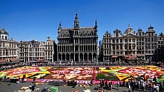 le "Tapis de fleurs" sur la Grand-place de Bruxelles, le 12/08/2022