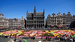 le "Tapis de fleurs" sur la Grand-place de Bruxelles, le 12/08/2022