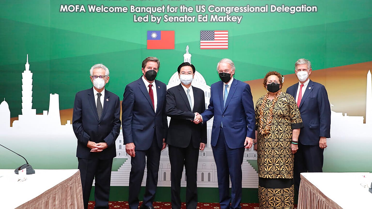 Tayvan Dışişleri Bakanı Joseph Wu Amerikalı yasa koyucuları kabul etti 