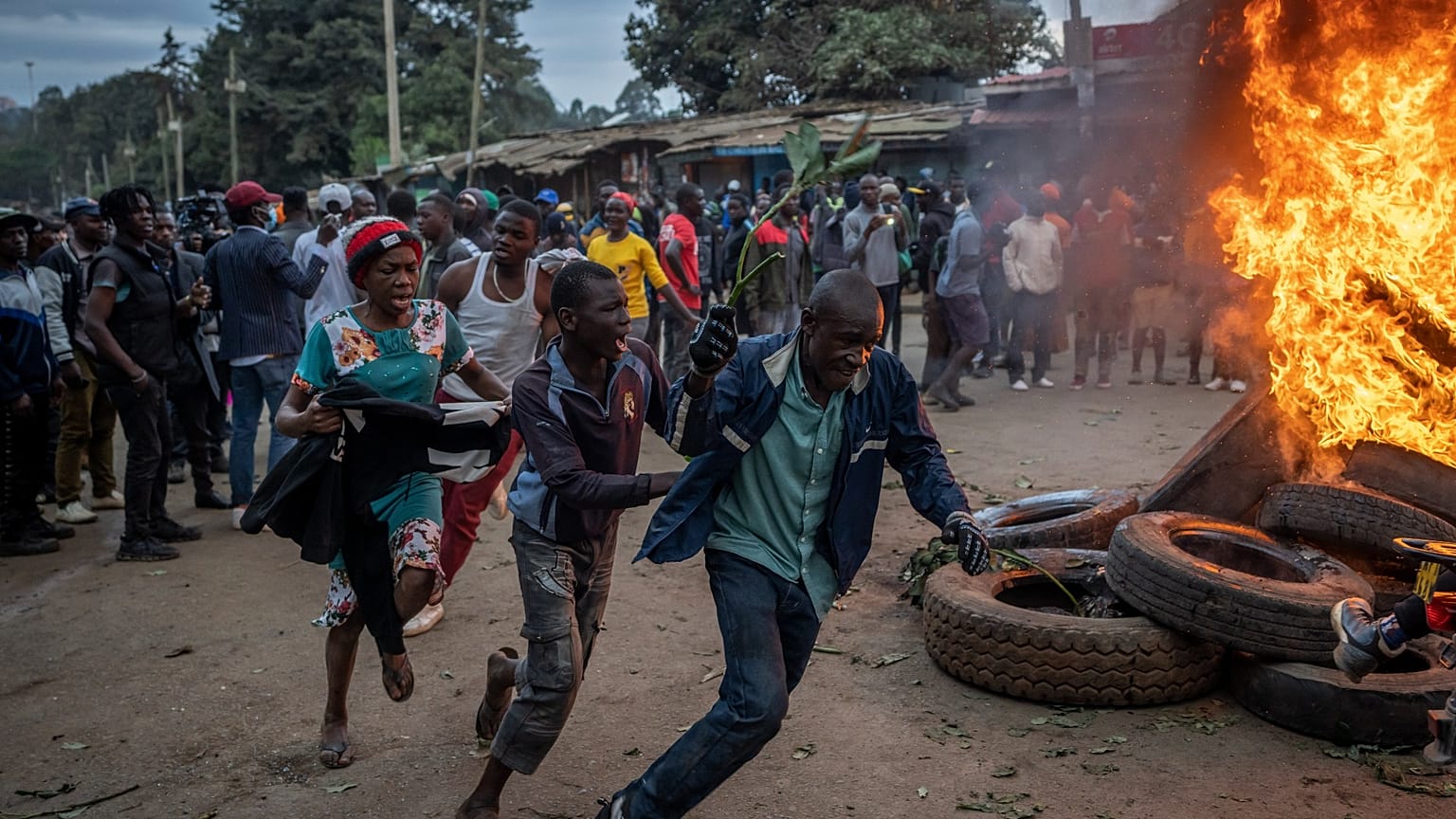 Des manifestants pro Odinga - 15 août 2022