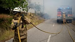 Un pompier près de Ansiao dans le centre du Portugal - 14 juillet 2022
