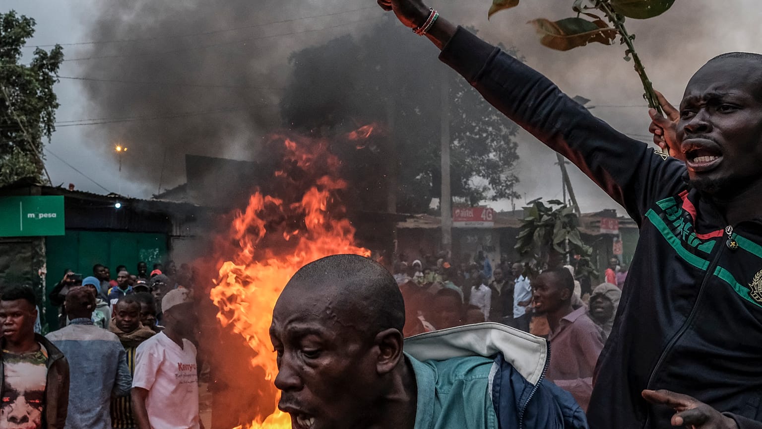 Des partisans de Raila Odinga - 15 août 2022