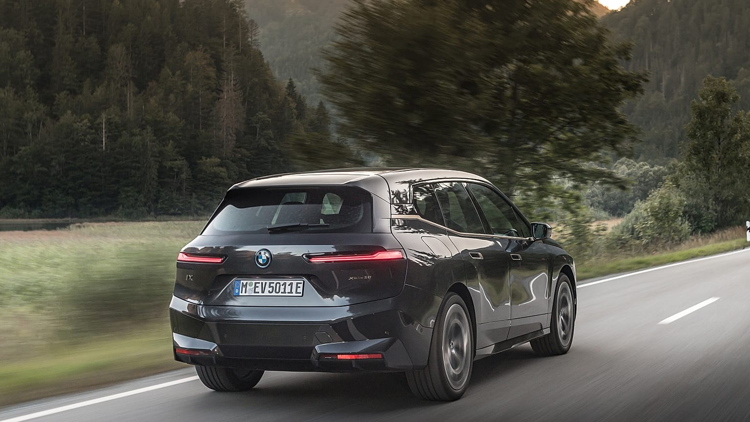 A BMW iX similar to the vehicle involved in the four-car collision in southern Germany on Monday.