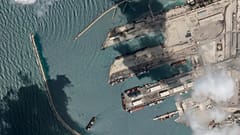 satellite image from Planet Labs PBC shows the Sierra Leone-flagged cargo ship Razoni, at port in Tartus, Syria Monday, Aug. 15, 2022