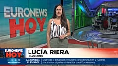 Lucía Riera presenta el informativo diario Euronews Hoy