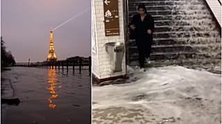 Paris'e 17 Ağustos tarihinde yazın normalde 1 ayda düşen yağmur bir günde yağınca günlük hayat büyük ölçüde aksadı.