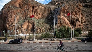الحدود المغربية الجزائرية المغلقة، بالقرب من وجدة، المغرب، الجمعة 5 نوفمبر 2021.