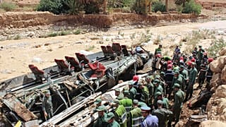 صورة من الأرشيف لحادث سير في المغرب