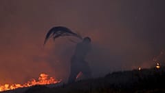 Feux de forêt au Portugal dans le parc national Serra de Estrela - 18 août 2022