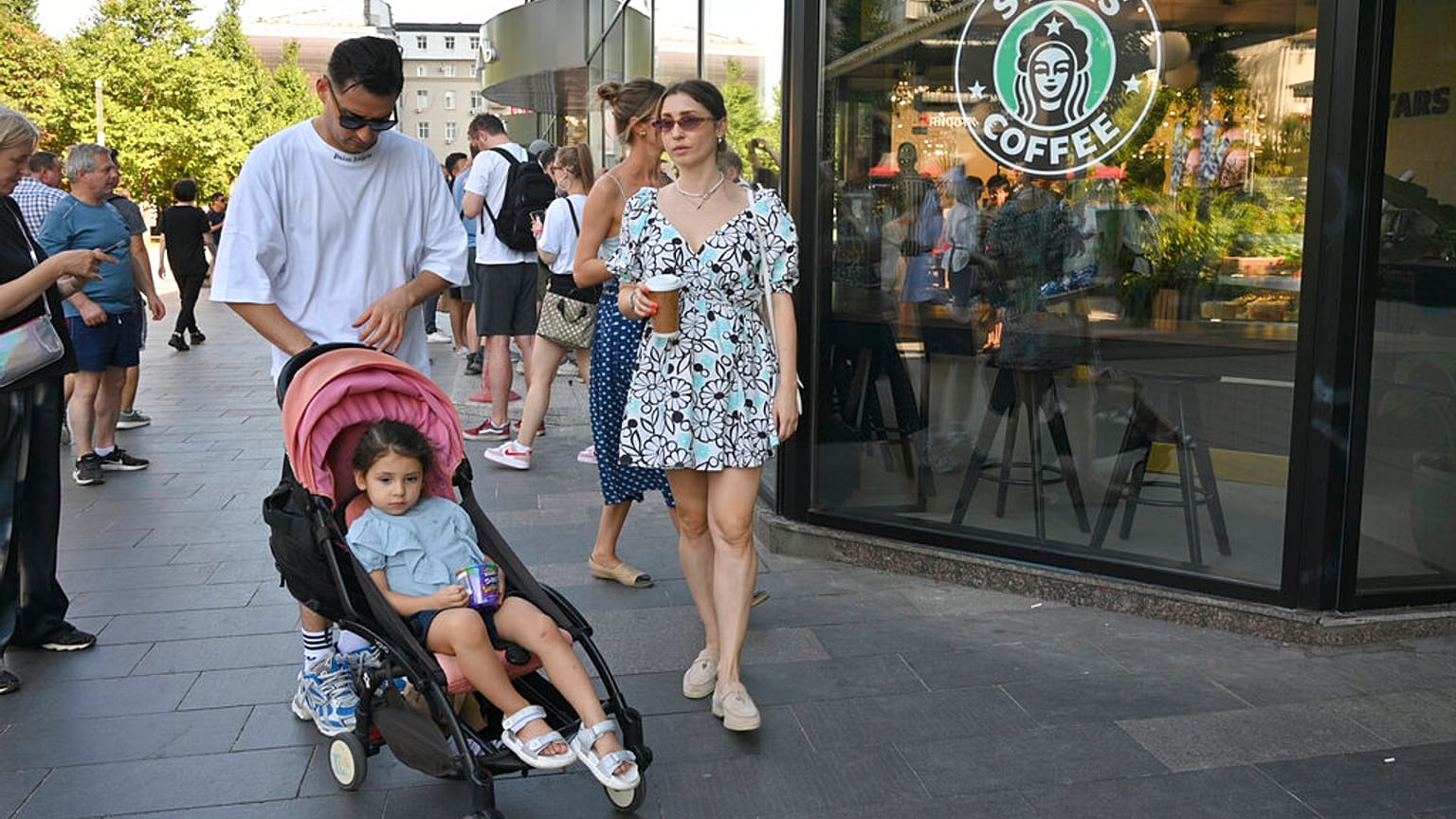 Vor Stars Coffee in Moskau - dem ehemaligen Starbucks
