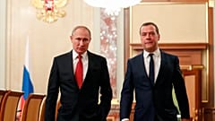Dmitri Medwedew und Wladimir Putin (Aufnahme vom 15. Januar 2020)