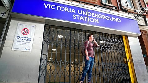 Victoria underground station in central London