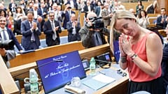 زعيمة حزب فراتيللي ديتاليا (إخوة إيطاليا) جيورجيا ميلوني خلال اجتماع في روما، الخميس، 28 يوليو / تموز 2022