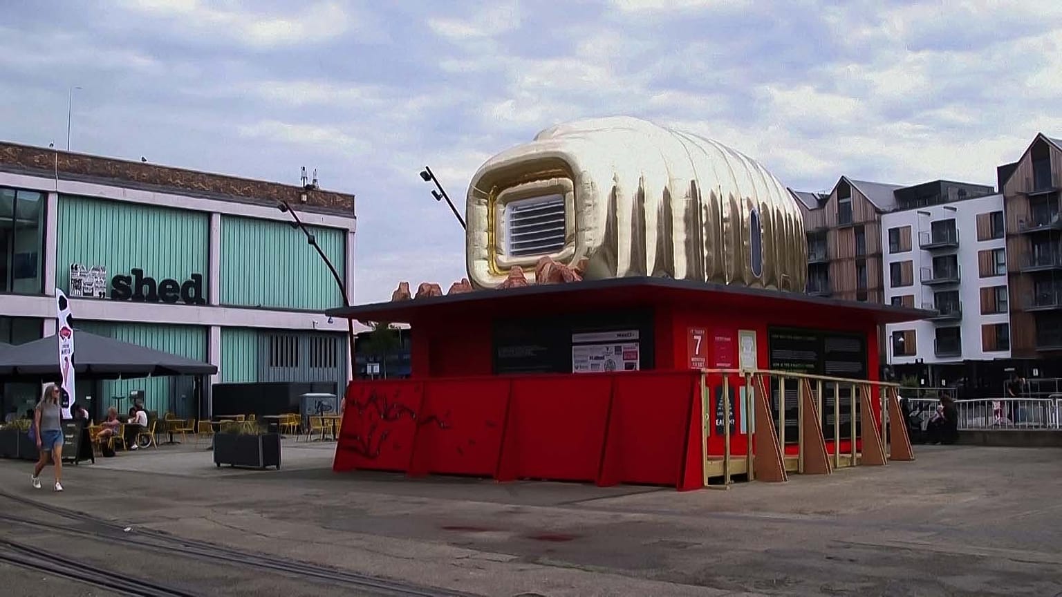Image shows an Inflatable House. Its designers say the structure has been built to withstand the harsh environment on planet Mars.