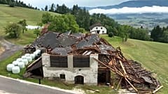 Sturmschäden im Lavanttal in Kärnten 
