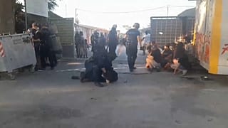 Heurts à l'entrée du camp de migrants