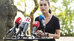 Prime minister of Finland Sanna Marin holds a press conference in Helsinki, Finland, on August 19, 2022,