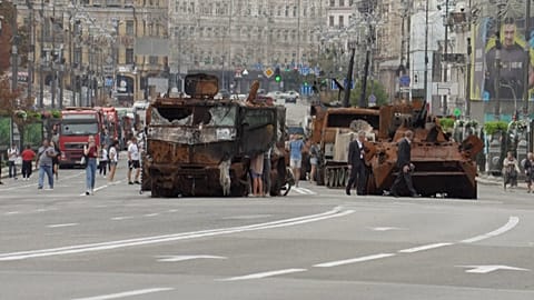 Выставка трофейной техники в Киеве