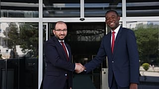 Hazine ve Maliye Bakan Yardımcısı Yunus Elitaş (sol), ABD Hazine Bakan Yardımcısı Wally Adeyemo