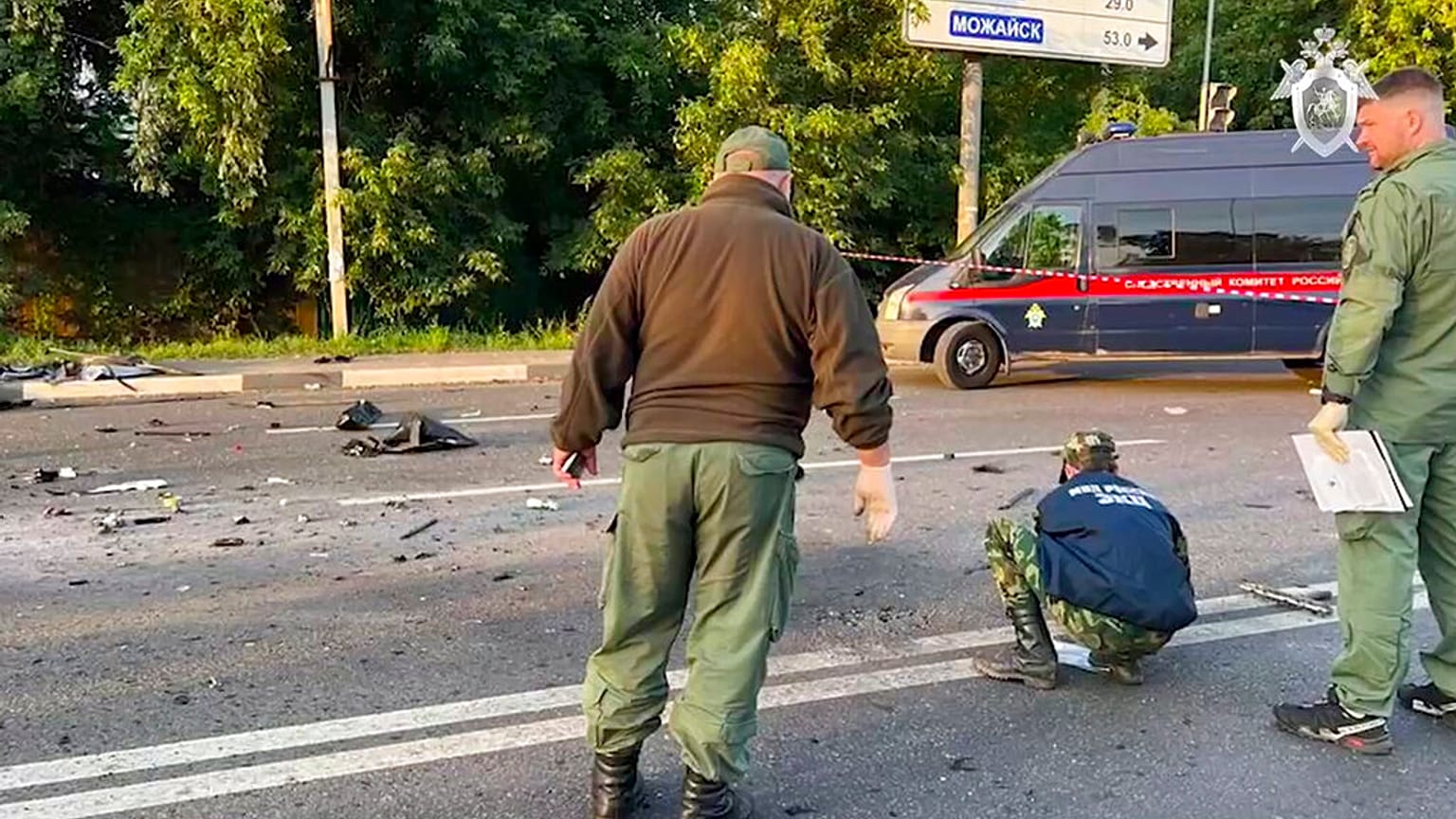 Der Ort, an dem Darya Dugin durch eine Autobombe getötet wurde