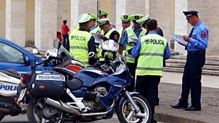 Αστυνομικοί στα Τίρανα (φωτογραφία αρχείου)