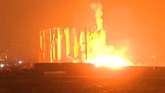 Immer wieder wurden in den vergangenen Wochen neue Feuer in den Silos entfacht.