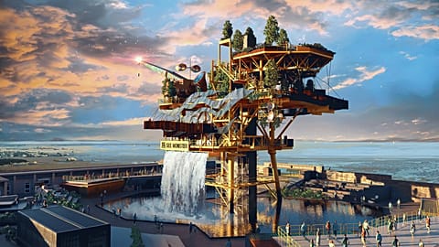 The offshore rig is set to become an oasis in the North Somerset’s coast in England.
