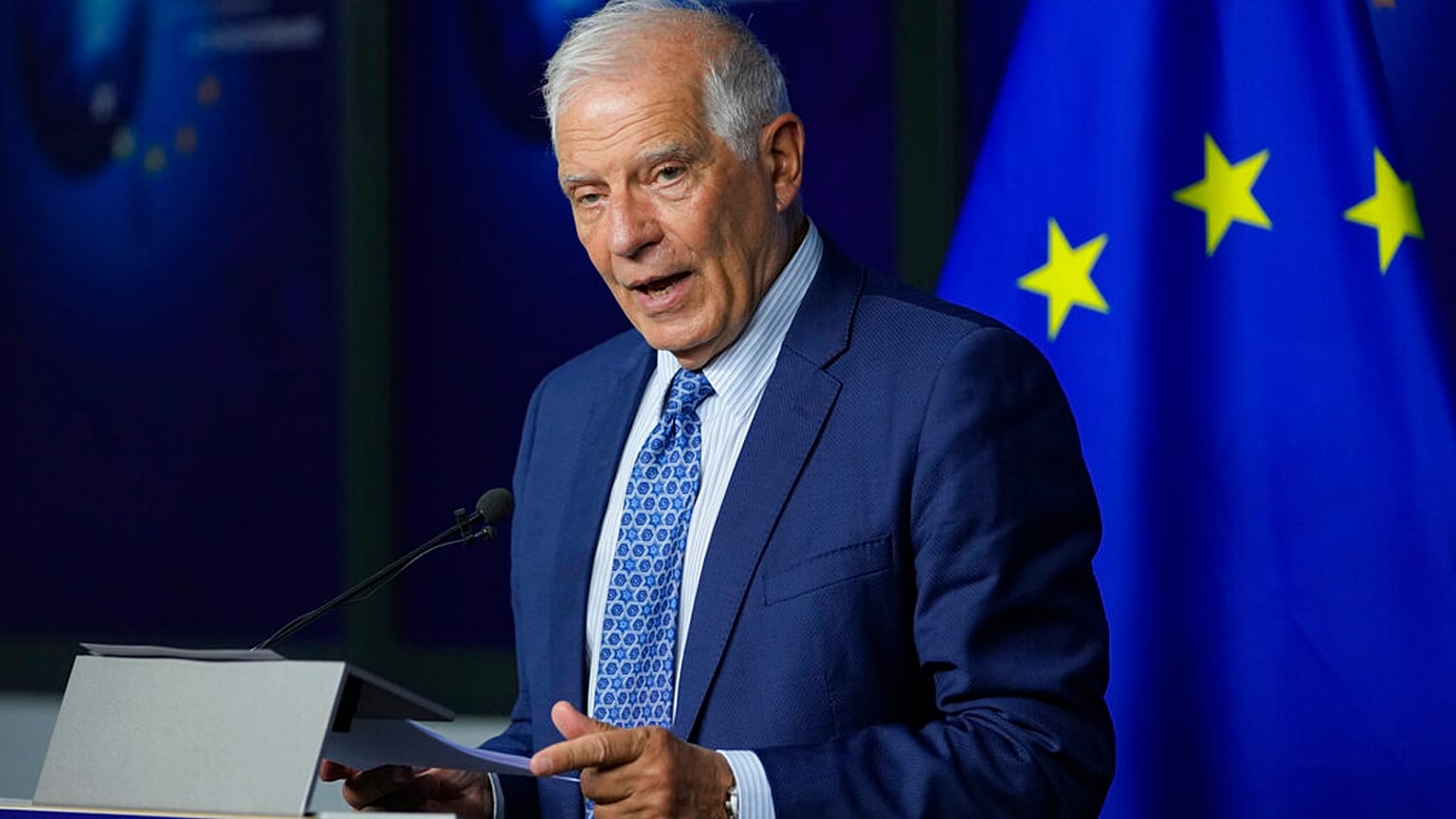 Joseph Borrell à Bruxelles, le 18/08/2022