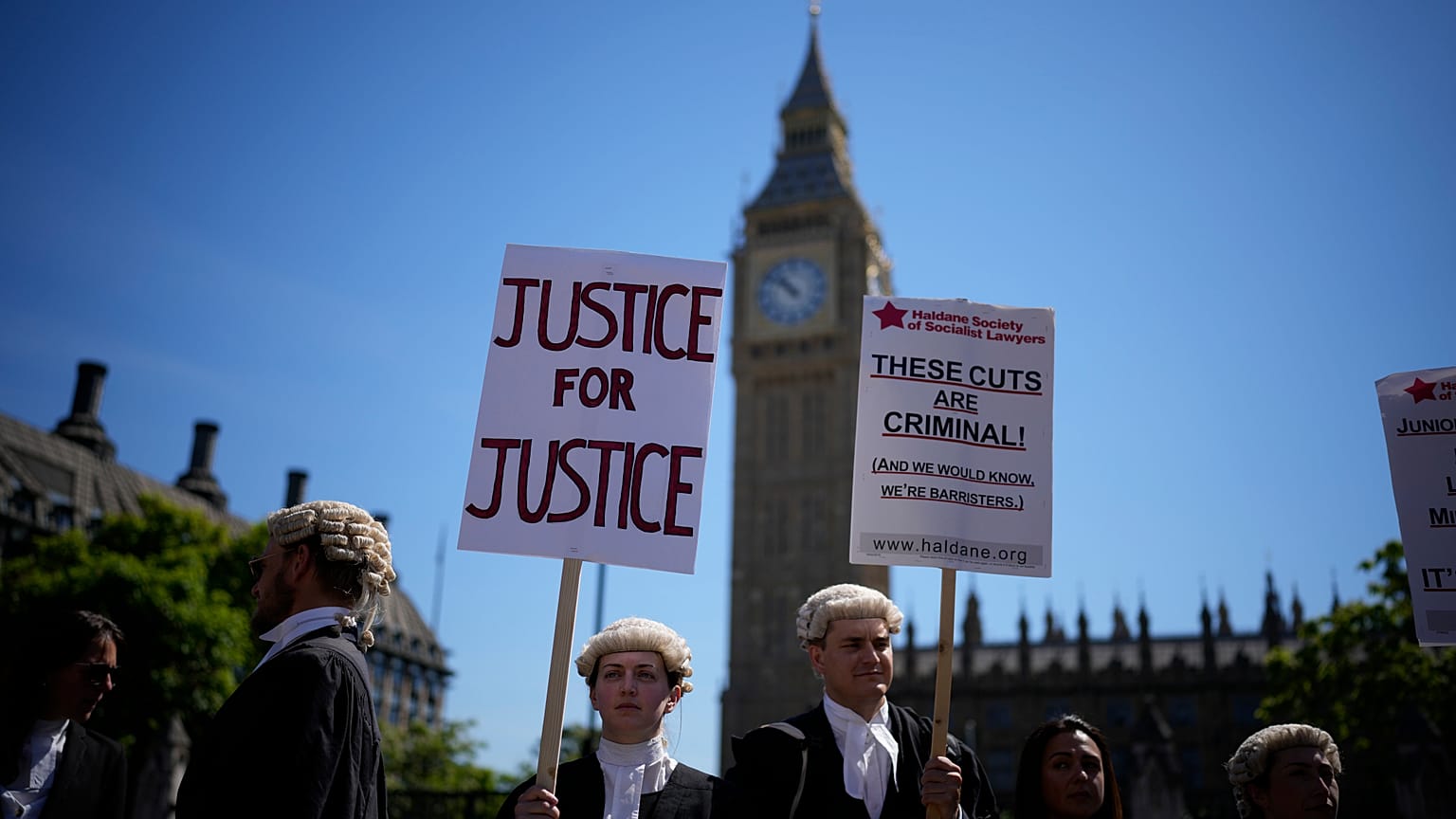 Barrister in London beim ersten Austand im Juni