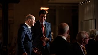 Scholz und Trudeau gestern in Toronto