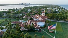 An aerial view of President Donald Trump's Mar-a-Lago estate is pictured, Wednesday, Aug. 10, 2022, in Palm Beach, Fla.