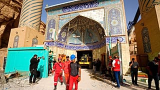 پایان عملیات نجات زائران محبوس شده در زیر آوار ناشی از رانش زمین در استان کربلا 