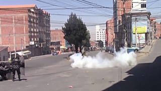 Protesta de cocaleros en La Paz