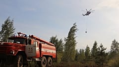 Wildfires have been burning in the Ryazan region near Moscow for several days.