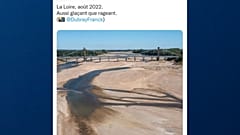 The image shows a dry riverbed in Varades, France.