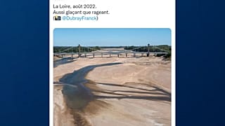 The image shows a dry riverbed in Varades, France.