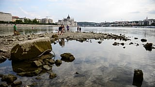 Macaristan'da Buda ve Peşte arasında akan Tuna Nehri üzerindeki Margaret Adası