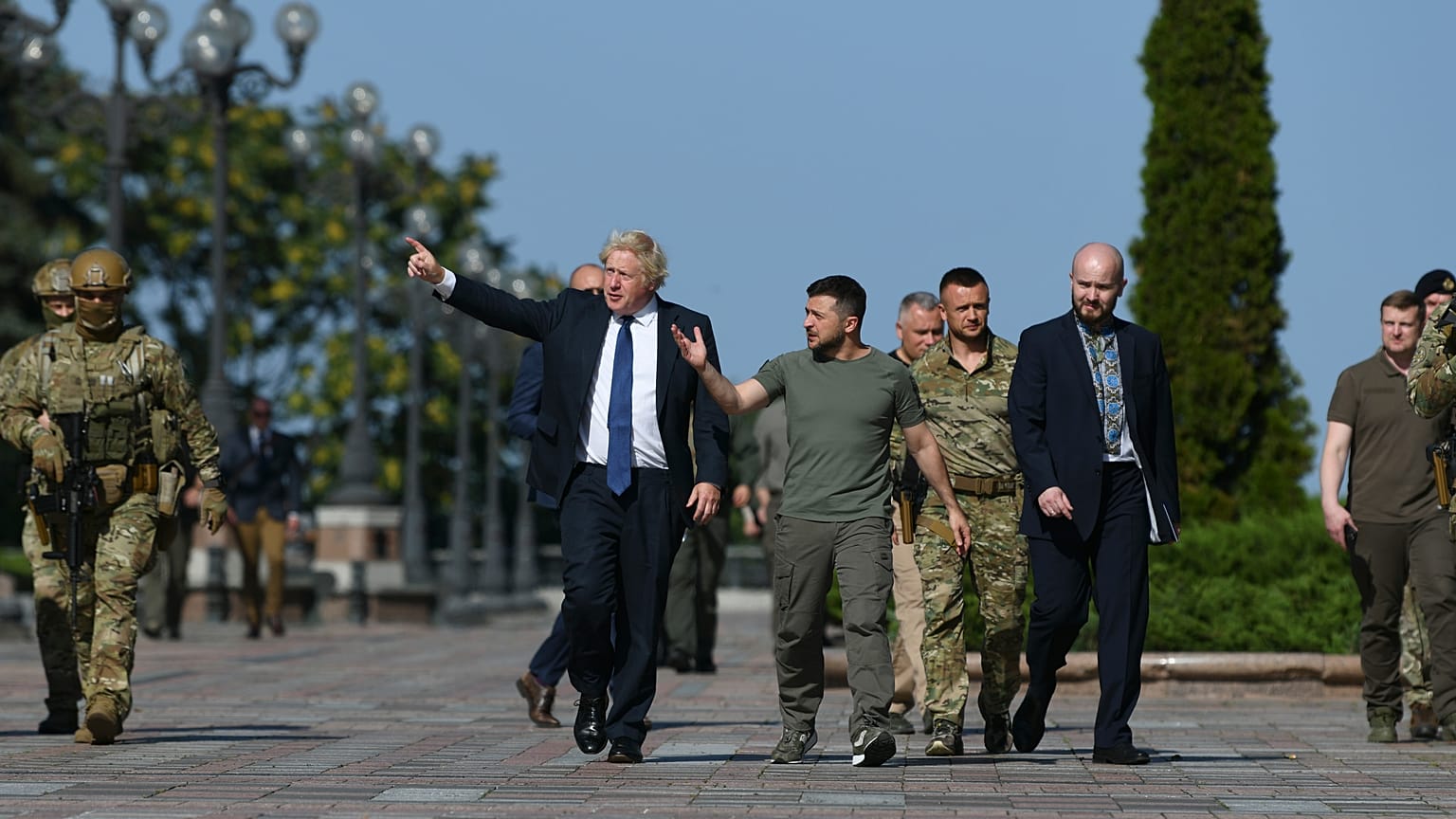 Boris Johnson and Volodymyr Zelenskyy, Kiev