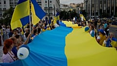 Διαδήλωση στην Αθήνα για την Ημέρα Ανεξαρτησίας της Ουκρανίας
