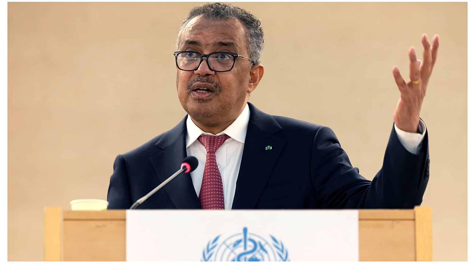 مدير عام منظمة الصحة العالمية تيدروس أدهانوم غيبرييسوس