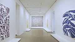 Blick in die Ausstellung der Werke Simon Hantais