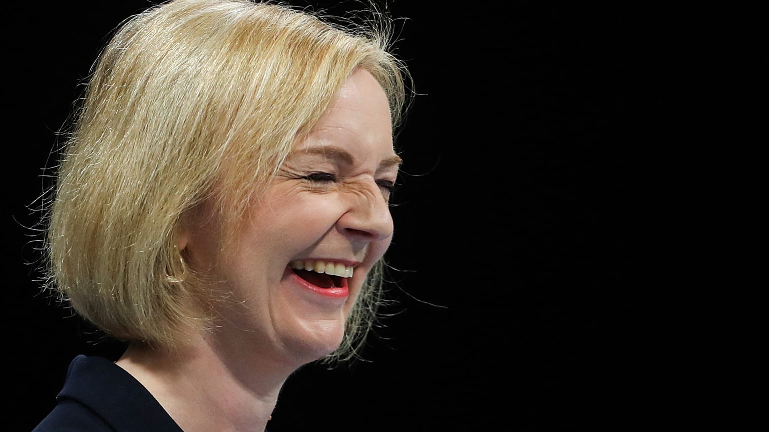 Contender to become the country's next Prime minister and Conservative leader British Foreign Secretary Liz Truss, at a party hustings event in Birmingham, August 23, 2022.