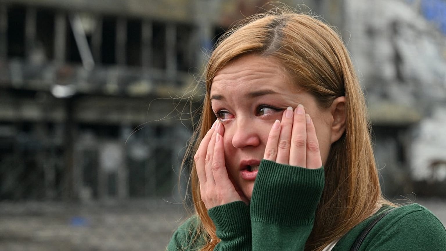 Karyna Patsiomkina, bélarusse vivant en Ukraine, à Boutcha, le 16 août 2022