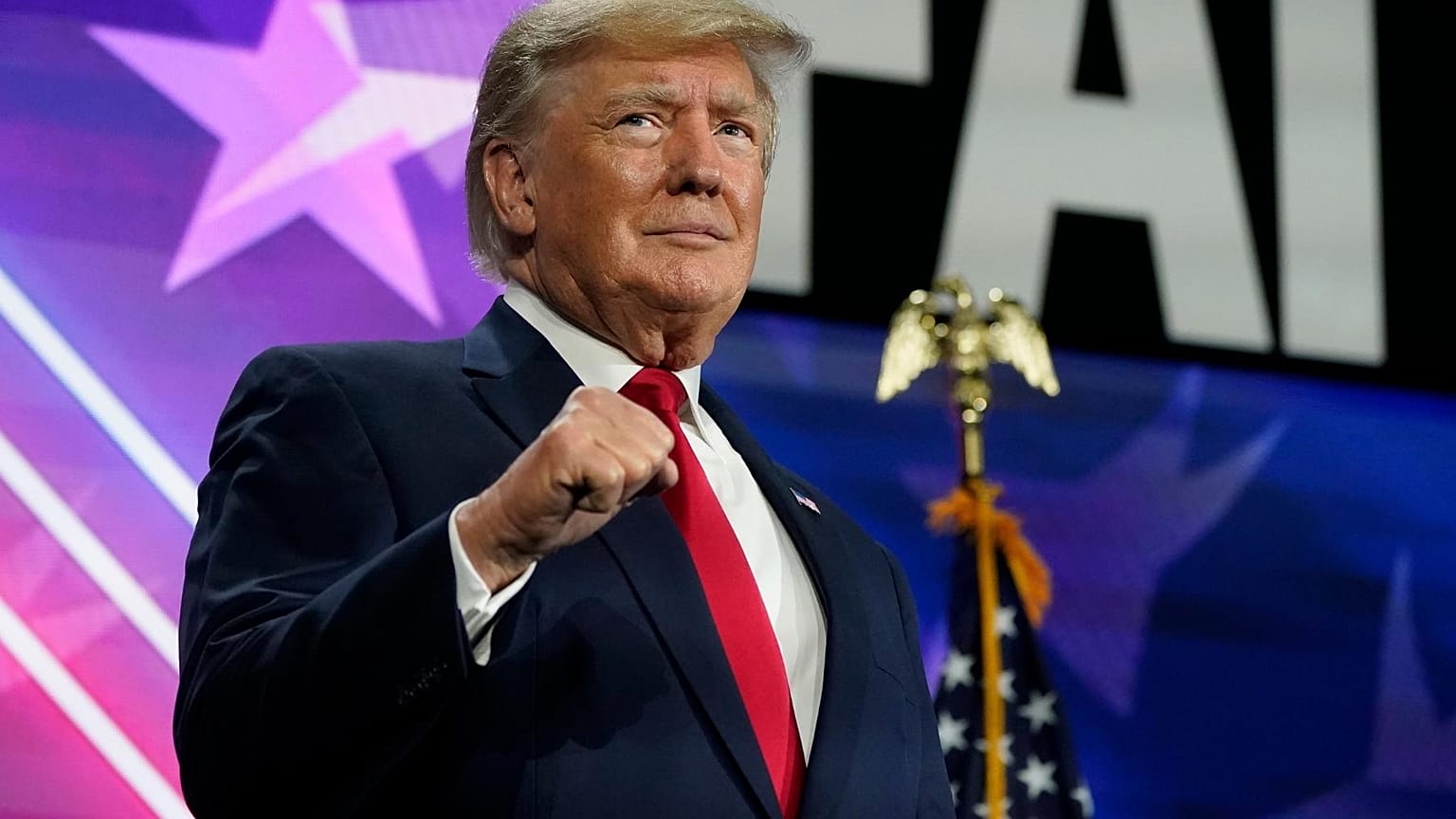 FILE - Former President Donald Trump speaks at a rally Friday, Aug. 5, 2022, in Waukesha, Wis