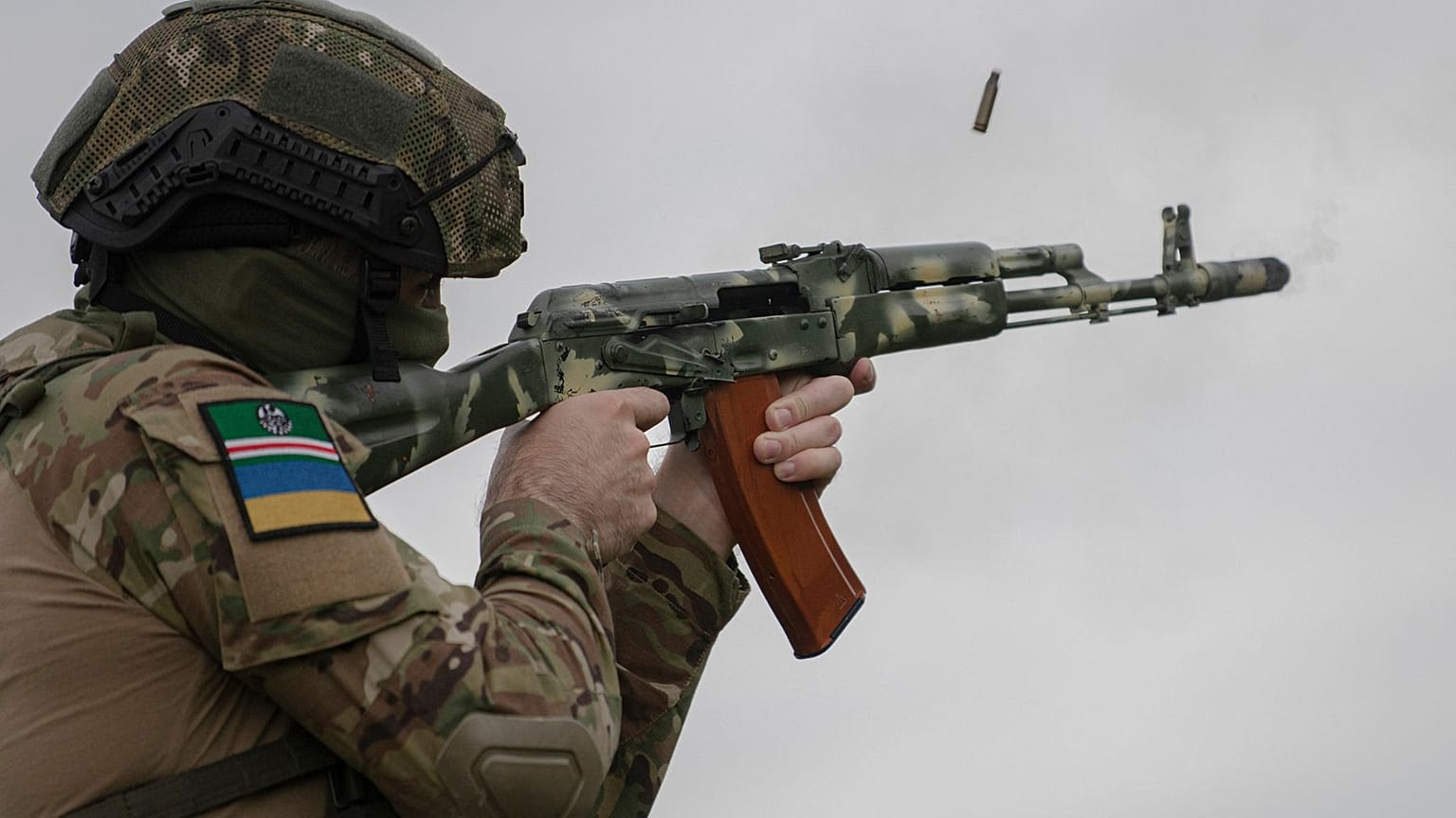 A volunteer soldier attends a training outside Kyiv, Ukraine, Saturday, Aug. 27, 2022. 