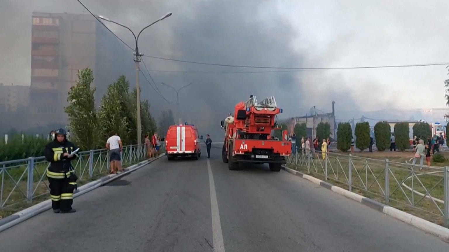Пожар практически полностью уничтожил рынок 