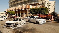 آثار الاشتباكات التي وقعت في طرابلس