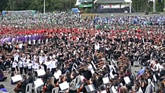 Concert géant au parc Simon Boliviar de Bogota, Colombie.